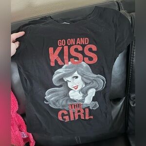 Disney Black and Red Sparkle Ariel Tee